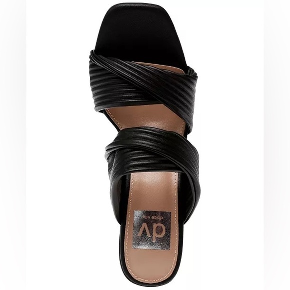 NEW! Dolce Vita Black Emeley Slip-On Double Band Dress Sandals - Size 6.5 - Picture 3 of 16